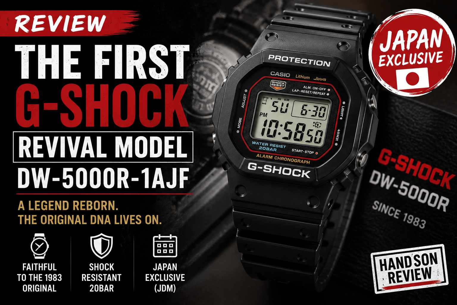 Review: First G-SHOCK Revival Model DW-5000R-1AJF
