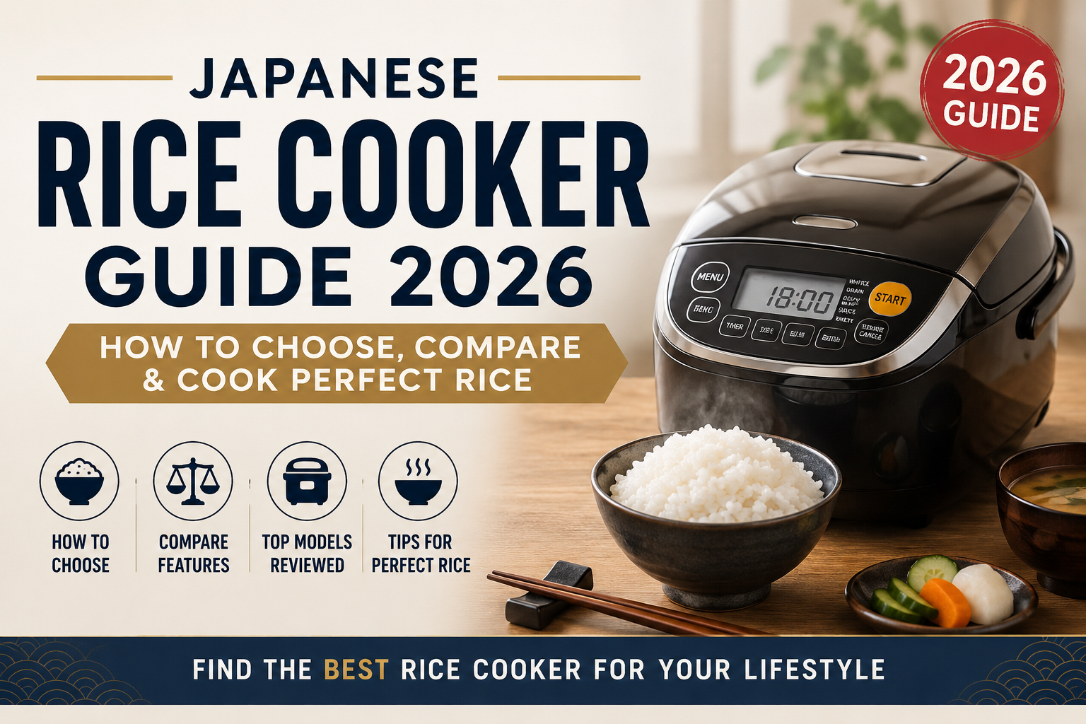 Japanese Rice Cooker Guide 2026 – How to Choose, Compare & Cook Perfect Rice