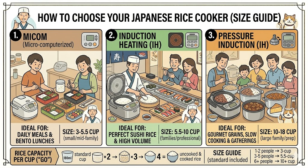 Types of Japanese Rice Cookers & How to Choose the Best One for Your Needs
