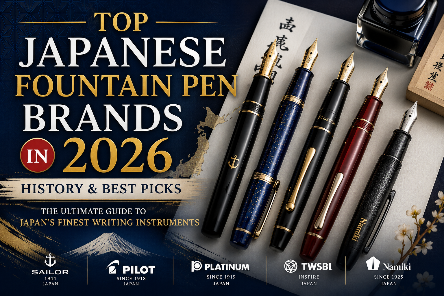 Top Japanese *fountain* pen brands in 2026: History and best picks