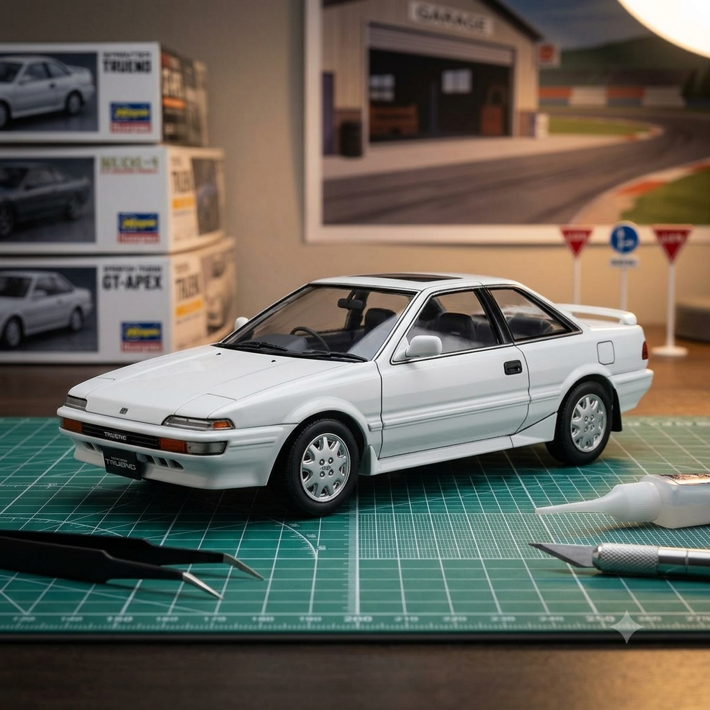 #8: Hasegawa — Toyota Sprinter Trueno AE92 GT-APEX Early Model (1987) 1/24 (Kit No.20834)