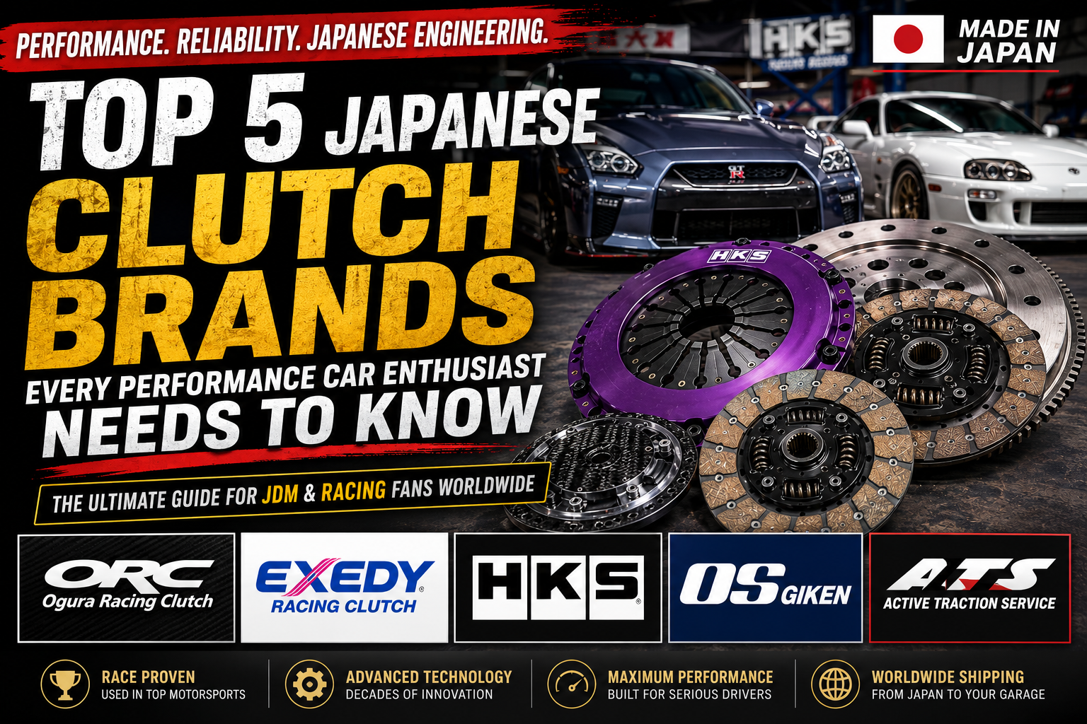 Top 5 Japanese Clutch Brands Every Performance Car Enthusiast Needs to Know (A Guide for JDM & Racing Fans Worldwide)