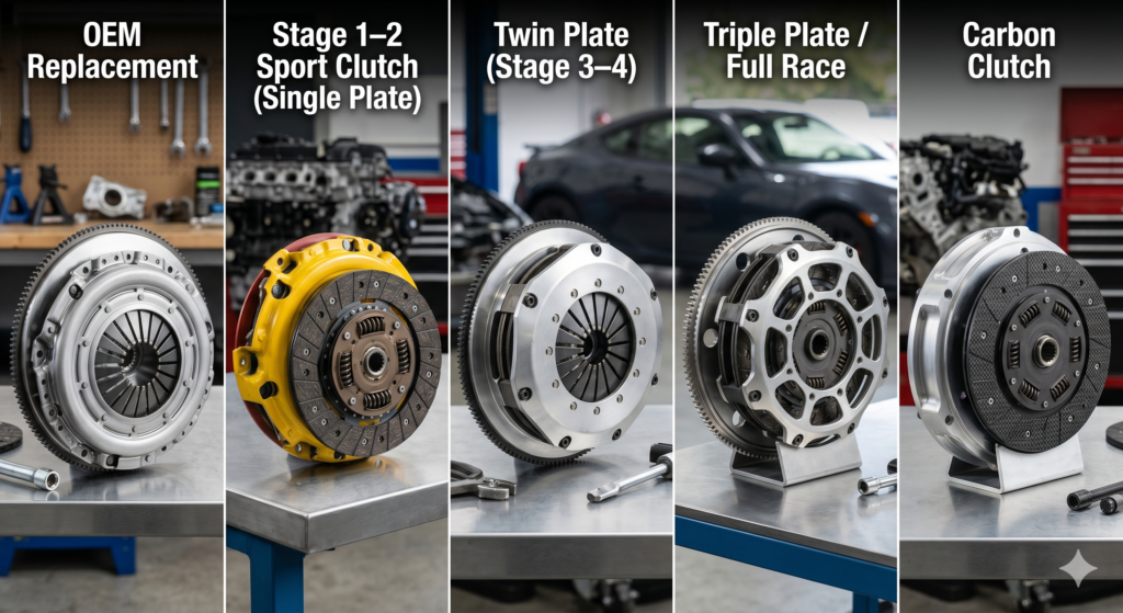 What to Know Before You Upgrade Your Clutch (Street vs. Sport vs. Race — and Why It Matters)

