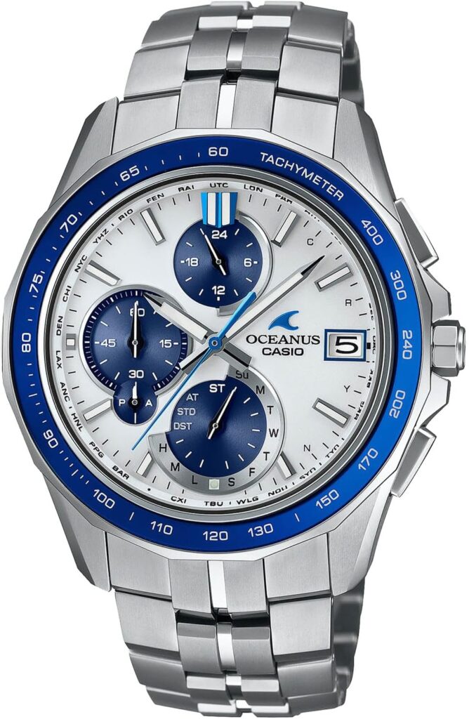 CASIO OCEANUS Watch Made in Japan Manta Bluetooth Equipped with Radio Solar Sapphire Glass OCW-S7000D-7AJF Men's Silver