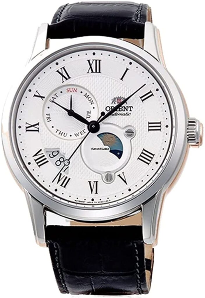 ORIENT watch overseas model SUN MOON mechanical self-winding watch (with manual winding) RA-AK0008S10B Men's Overseas Model
