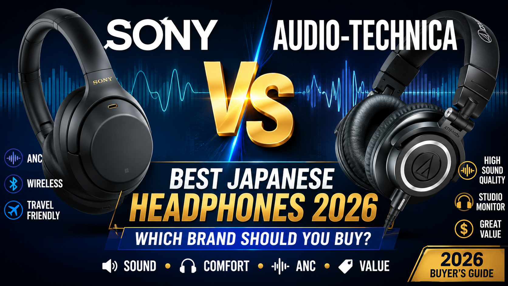 Sony vs Audio-Technica Headphones 2026: Which Japanese Brand Should You Buy?