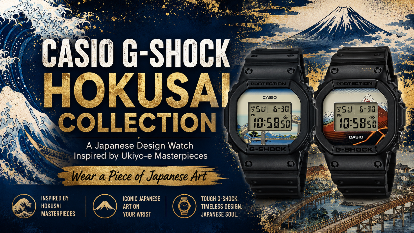 CASIO G-Shock Hokusai Collection: The Japanese Design Watch That Wears a Piece of Ukiyo-e Art