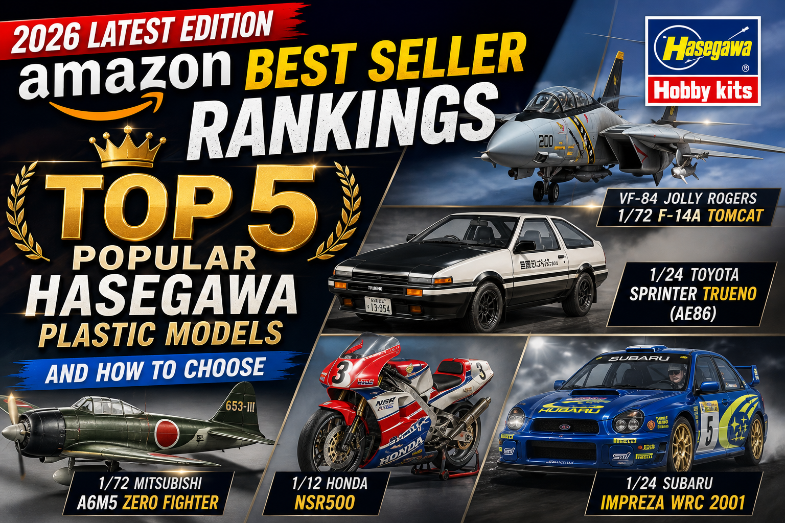 [2026 Latest Edition] Amazon Best Seller Rankings: Top 5 Popular Hasegawa Plastic Models and How to Choose