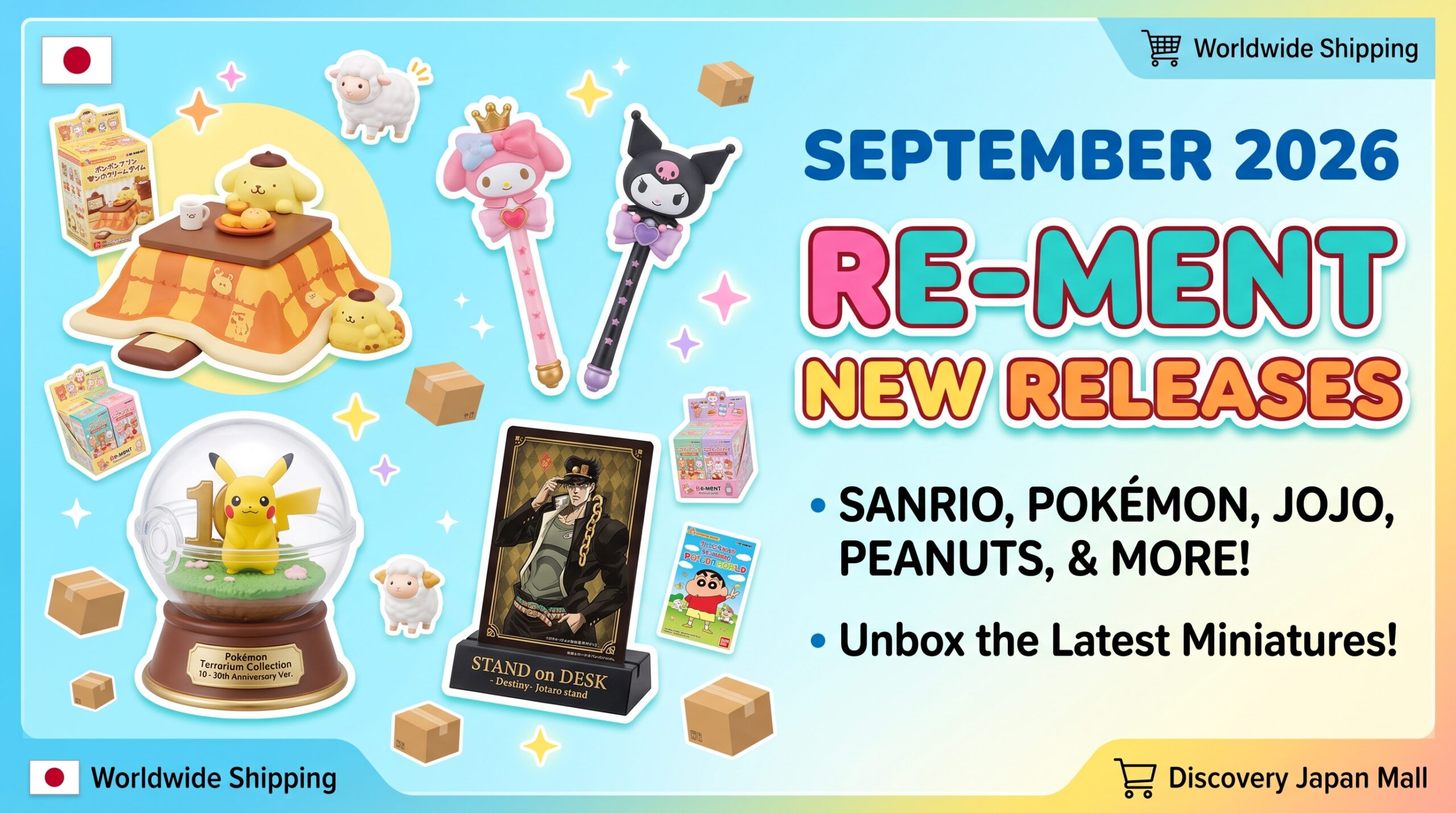 September 2026 Re-Ment New Releases: Sanrio, Pokémon, Peanuts & More