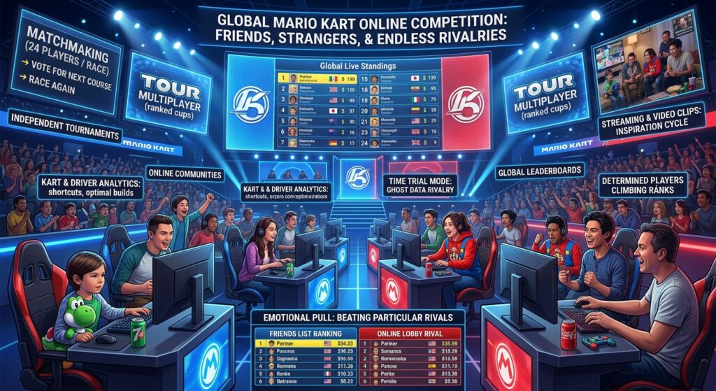 Online Play and Social Competition: Friends, Strangers, and Endless Rivalries
