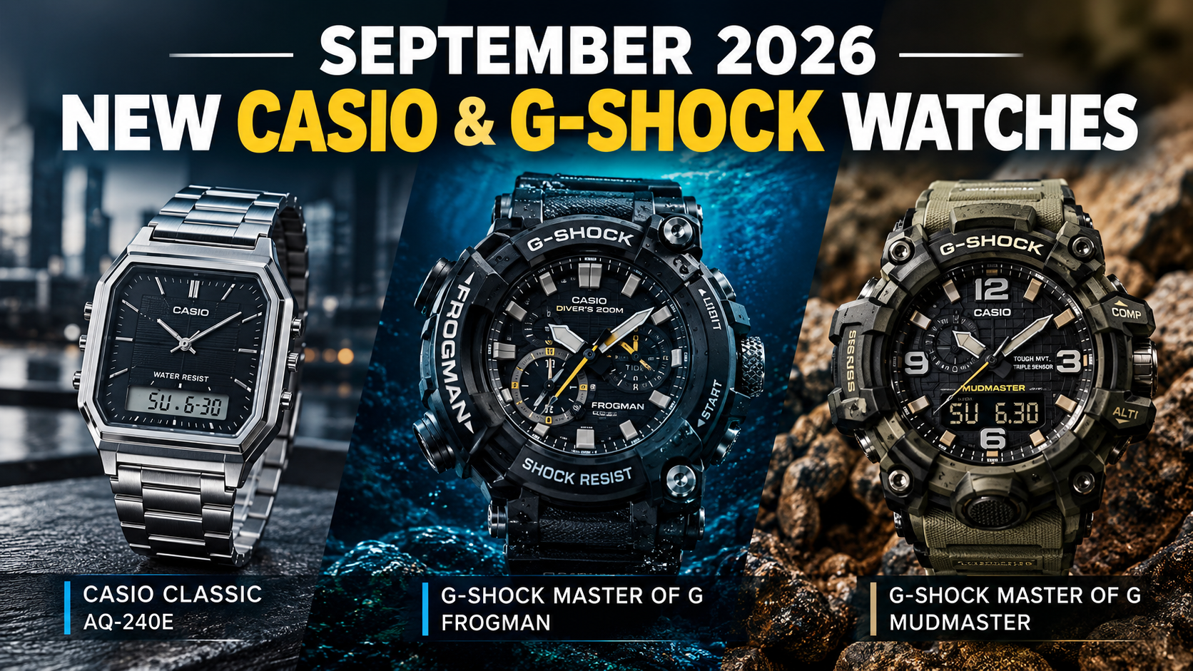 September 2026 New Releases: CASIO CLASSIC & G-SHOCK Watches, Series by Series