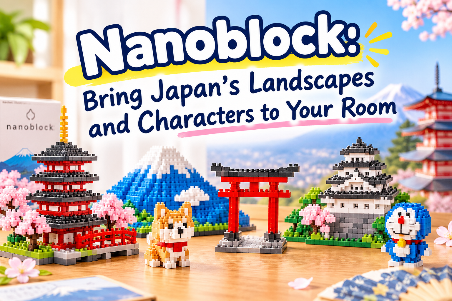 Nanoblock : Apportez les paysages et les personnages du Japon dans votre chambre