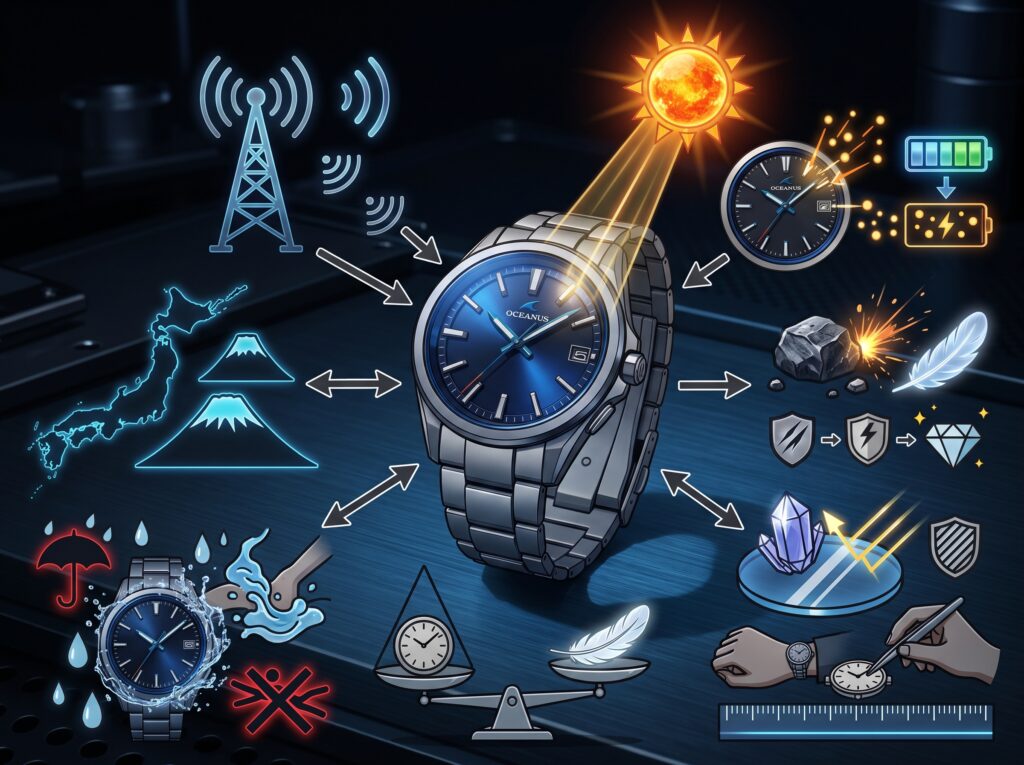 Radio Solar, Materials, and Size