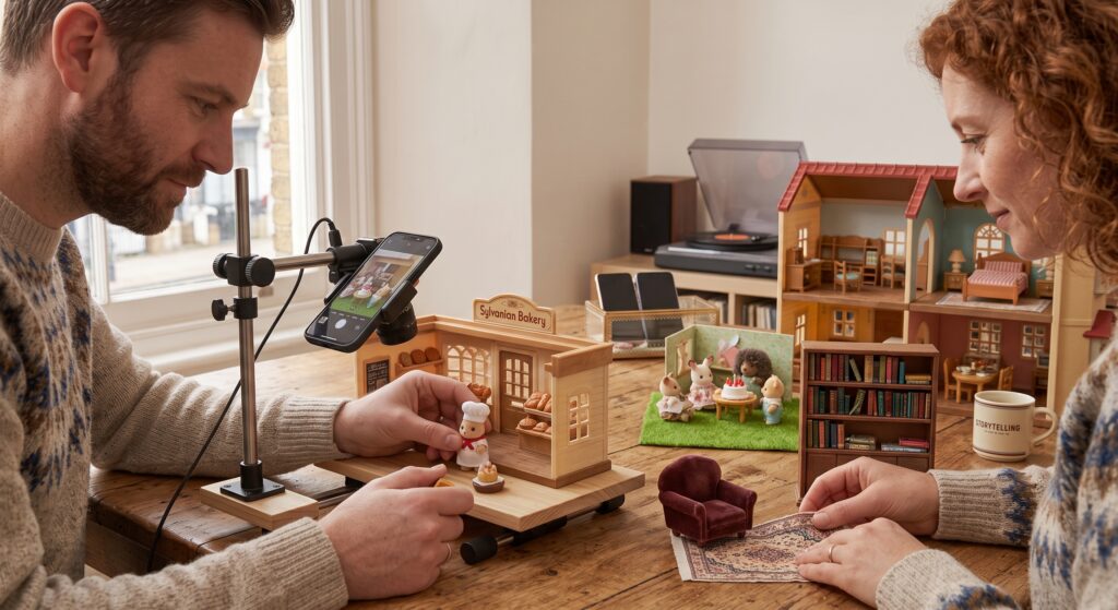 Mindful Play Ideas for Grown-Ups
Here are a few concrete ways to spend a weekend hour with your Sylvanian collection:
Saturday-morning coffee ritual: Rearrange a bakery display or set up a family breakfast scene while you drink your own coffee
Sunday-night reset: Reorganize rooms, swap furniture between houses, and prepare a fresh scene for the coming week
Storytelling sessions: Stage a family picnic using a Birthday Cake Set, or set up a reading corner with a tiny bookshelf and armchair
Phone-free hour: Put your smartphone in another room, play calm music, and focus only on the tiny details in front of you
If someone asked you whether adults really do this, the answer is a resounding yes - collectors worldwide share photos of elaborate setups on Instagram and TikTok. Creative play ideas include stop-motion animation and mixed-media crafts, so some fans even film short videos of their Sylvanian scenes or build custom accessories from paper and fabric. The hobby keeps changing shape depen