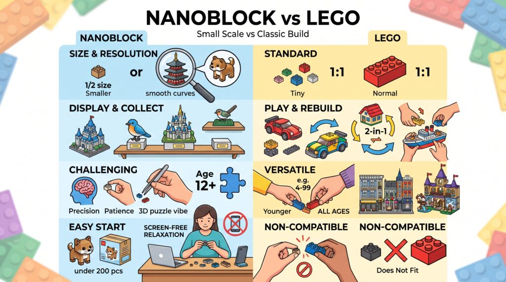 Nanoblock vs LEGO: Similar Concept, Different Experience