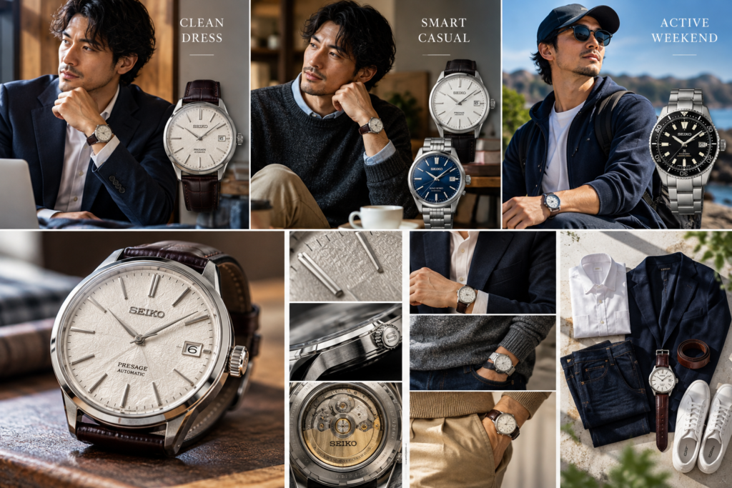 How to match Seiko and outfits: three basic style patterns