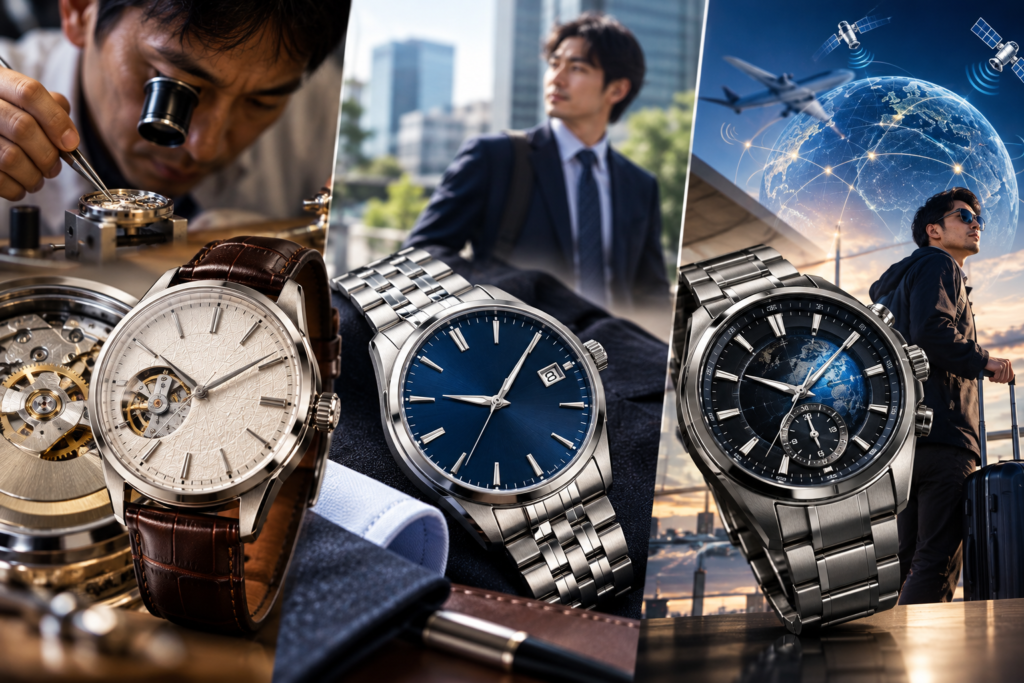 Movement choices: mechanical, quartz, and GPS Solar watch in everyday life