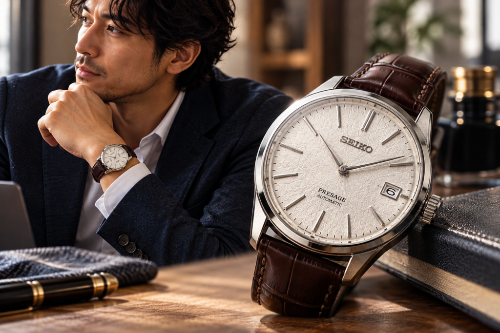 Featured watch 1: Seiko Presage; elevating shirts and jackets
